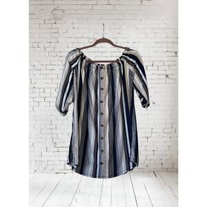 No Comment Off Shoulder Tunic 3/4 Sleeves Size Small